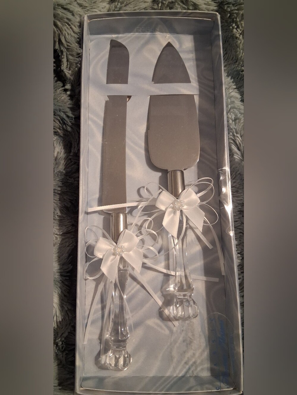 Vintage Classic Treasure Masters Silver Cake Knife and Server Set  Nwt